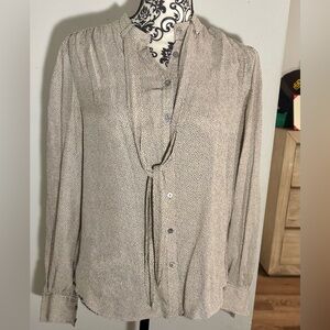 Rebecca Taylor Cream Button-Up Blouse